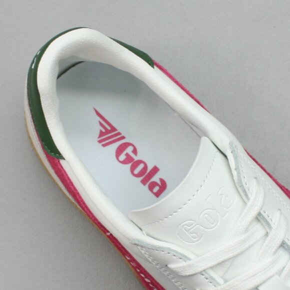 Gola Men's 10 Viper Leather White Gray Pink Tennis/gym Shoes Sneakers - CLB744 - Picture 7 of 12